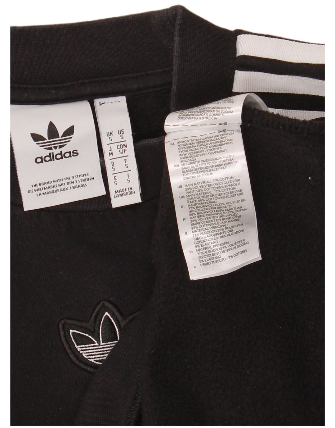 Pulover ADIDAS pentru bărbați, cu croiala lejeră, cu grafică, bumbac mic, negru