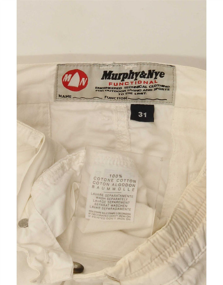 Pantaloni scurți chino pentru bărbați Murphy & Nye W31, bumbac alb mediu