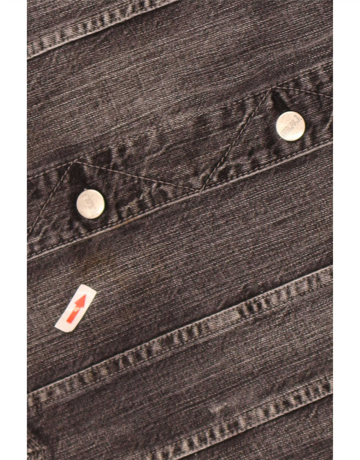 Jachetă de denim vintage pentru bărbați UK 42 XL, bumbac negru