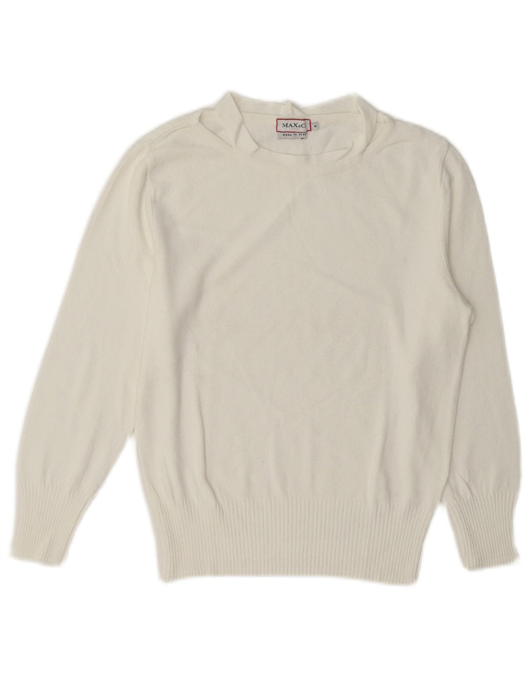 Max & Co. Pulover pentru femei cu gât de barcă UK 12 Medium White