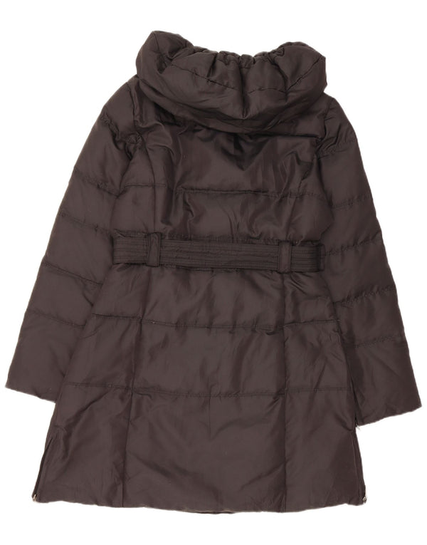 Palton căptușit cu glugă pentru femei Zara UK 14 Medium Black