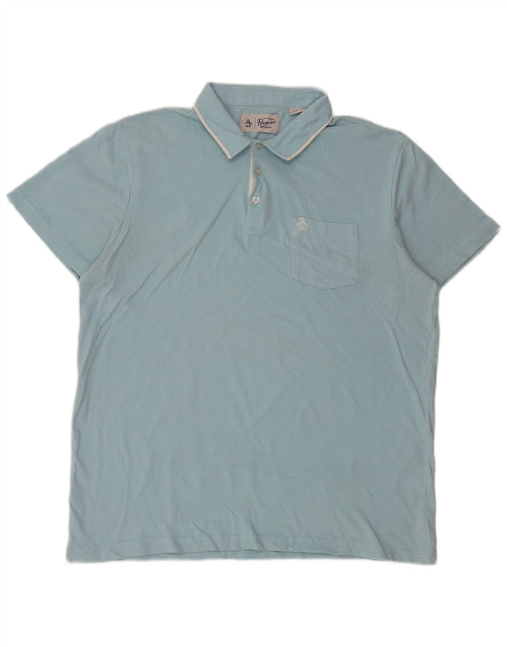 Tricou polo pentru bărbați Penguin XL, bumbac albastru