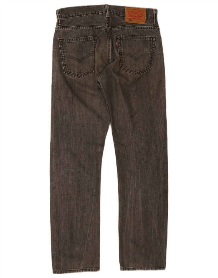 Blugi drepti pentru bărbați Levi's 513 W30 L30 bumbac gri
