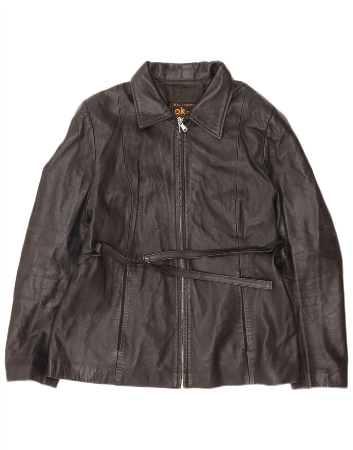 Jachetă de piele pentru femei Pellicceria UK 14 Medium Black