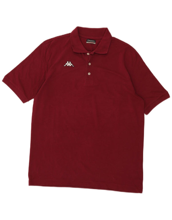 Cămașă polo pentru bărbați Kappa XL Bumbac Burgundy