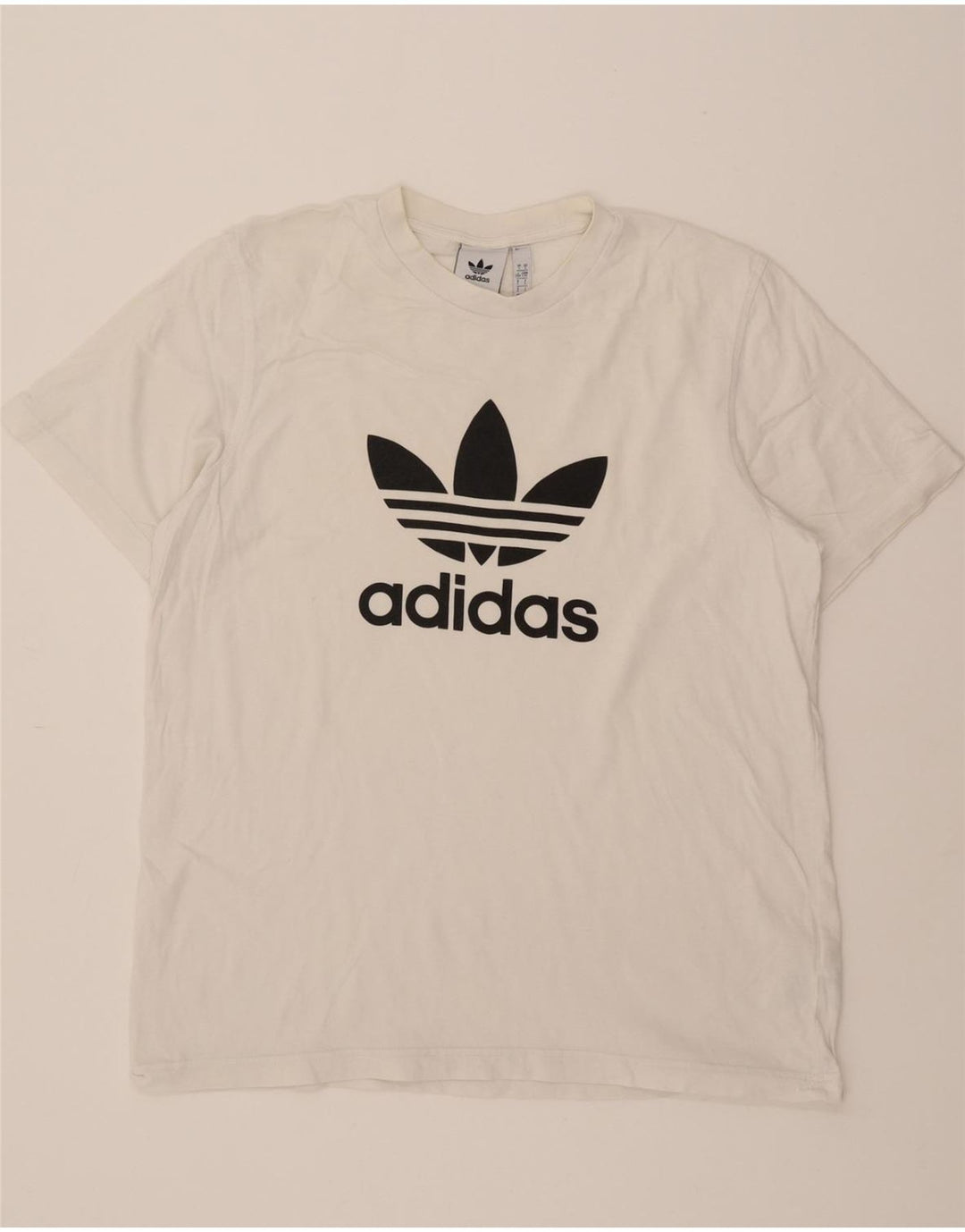 ADIDAS Mens Graphic T-Shirt Top Large White Cotton Vintage Adidas and Second-Hand Adidas from Messina Hembry 