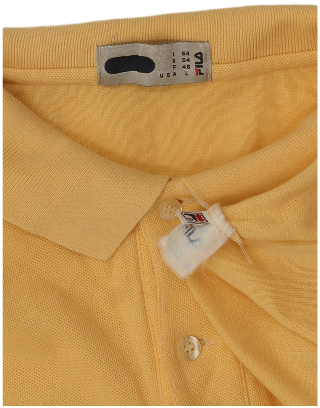 Tricou polo Fila pentru bărbați, mare, galben din bumbac