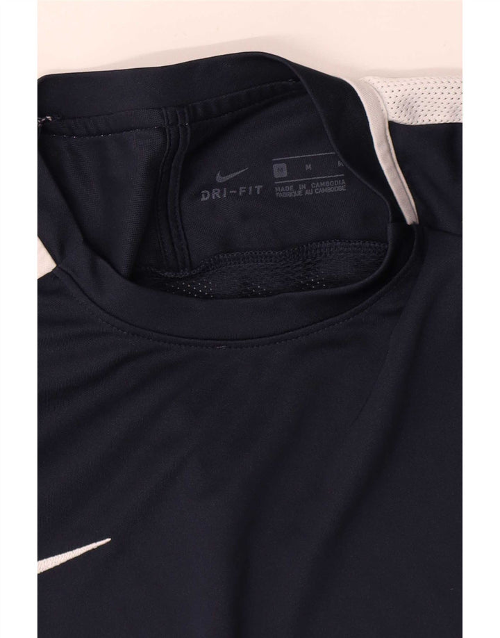 Tricou pentru bărbați Nike Dri Fit Top mic, albastru bleumarin, colorblock