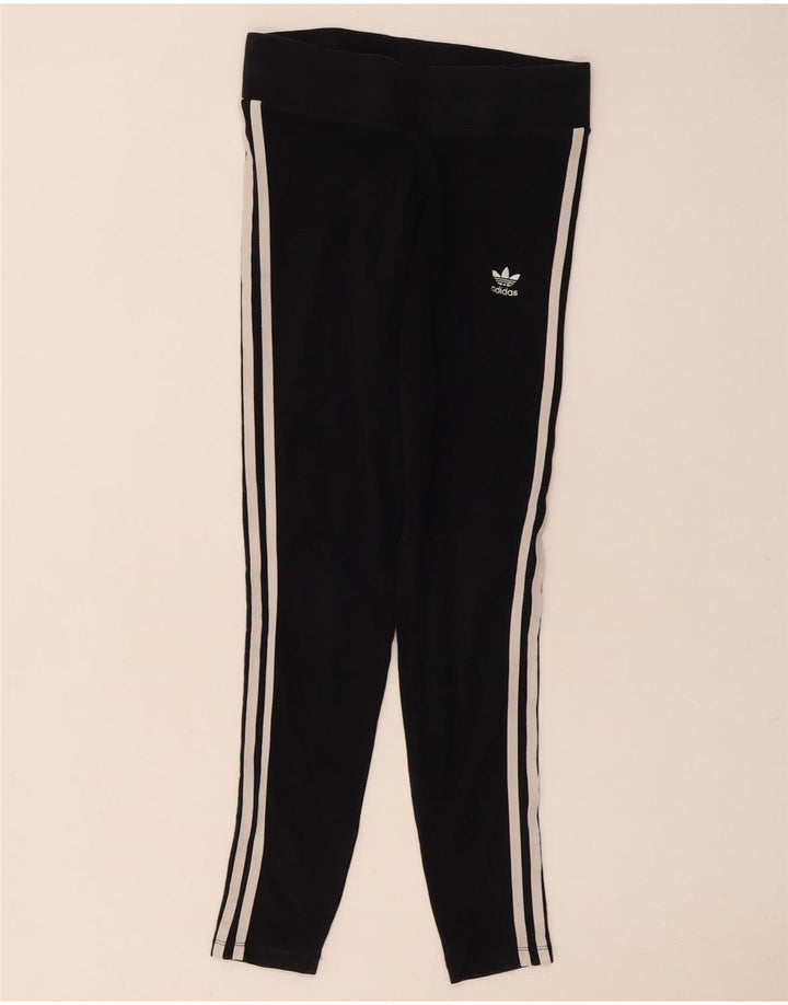 Leggings pentru femei Adidas UK 10, bumbac negru mic