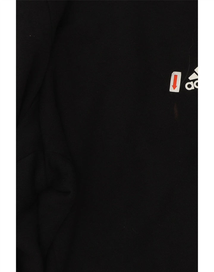 Pantaloni de trening Adidas pentru bărbați, bumbac mediu negru
