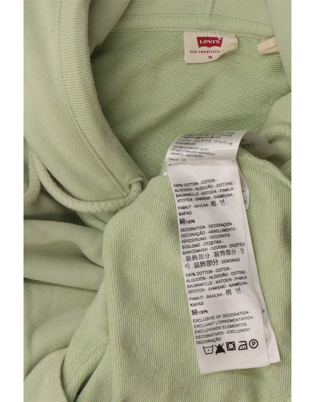 Pulover Levi's pentru femei, UK 14, bumbac verde mediu