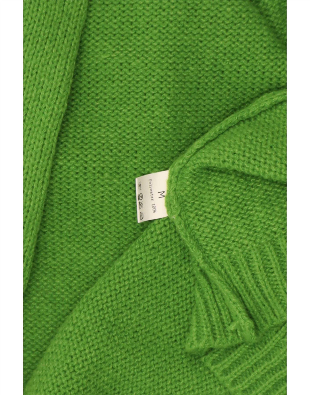 Pulover cardigan deschis cu paragate vintage pentru femei UK 14 Poliester verde mediu