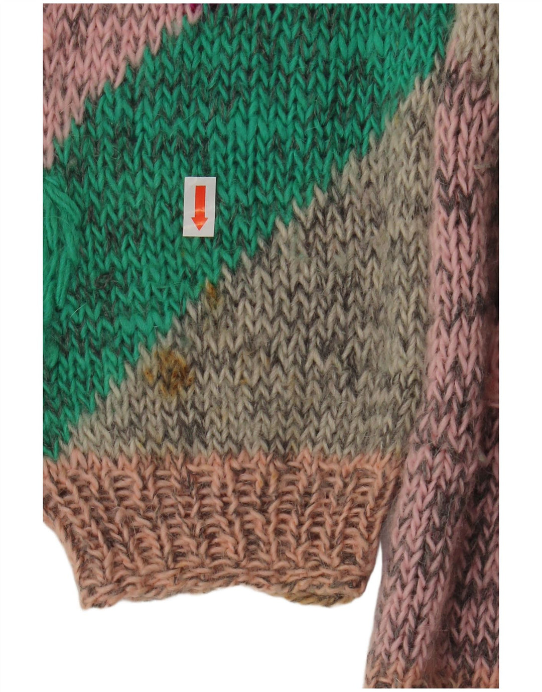 Pulover pentru femei VINTAGE cu gâtul cu barca UK 18 XL Multicolor Floral