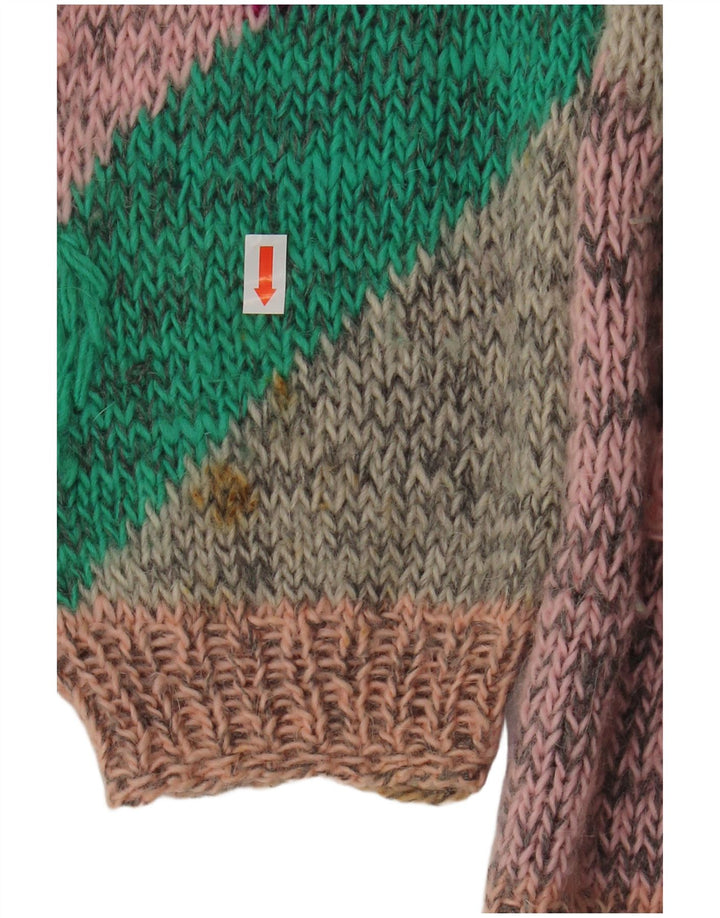 Pulover pentru femei VINTAGE cu gâtul cu barca UK 18 XL Multicolor Floral