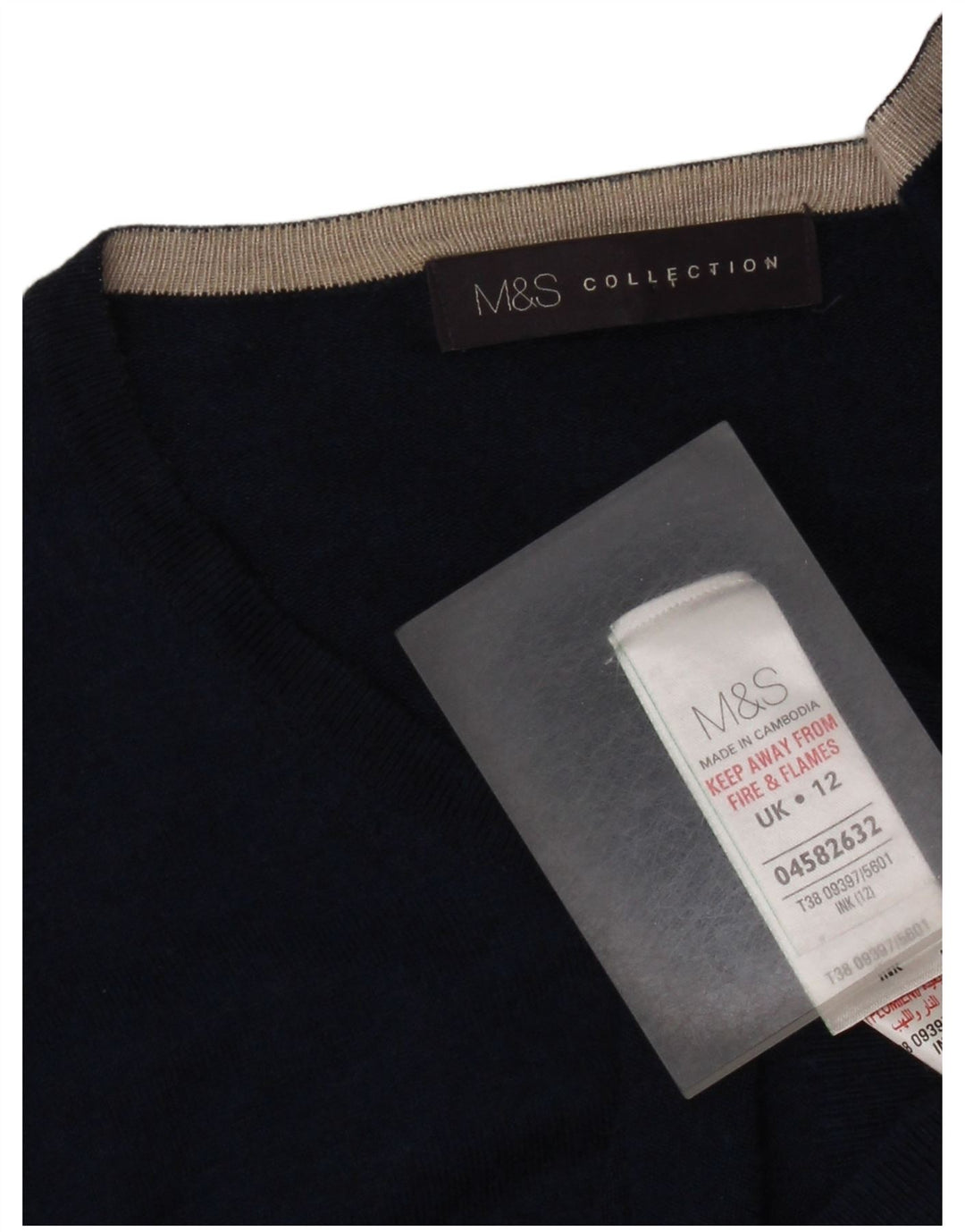 Pulover cardigan pentru femei Marks & Spencer UK 12 Medium Bleumarin Viscoză
