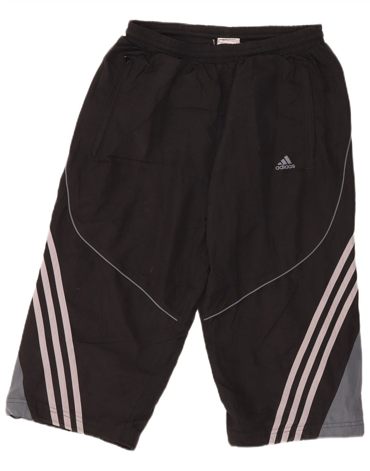 Pantaloni scurți sport Bermude Adidas pentru bărbați, negru, poliester color bloc