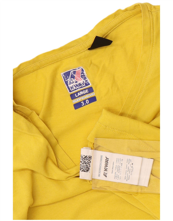 Tricou pentru bărbați K-Way Top mare din bumbac galben
