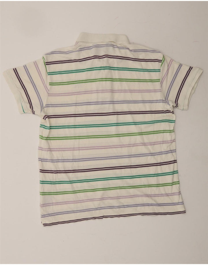KAPPA Mens Polo Shirt Large Multicoloured Striped Cotton Vintage Kappa and Second-Hand Kappa from Messina Hembry 