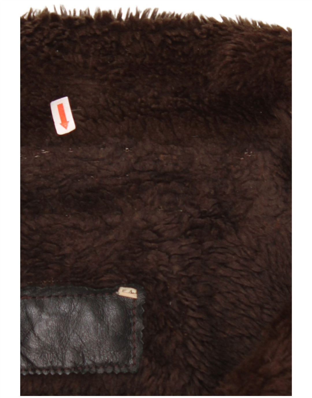 Palton dublu din shearling pentru bărbați VINTAGE IT 54 2XL piele maro