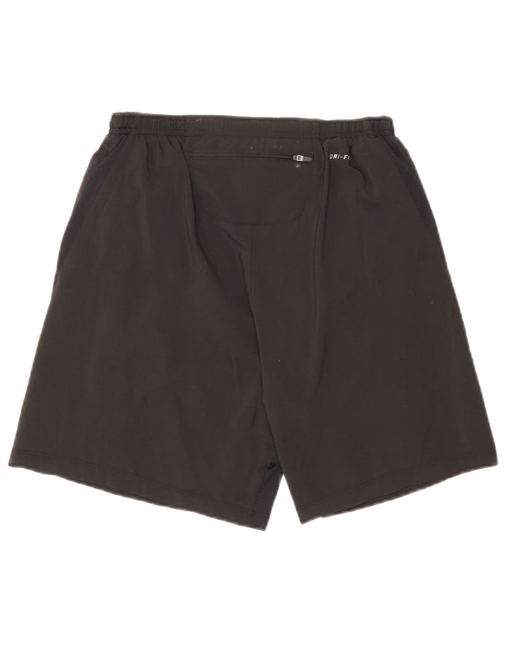 Pantaloni scurți sport Nike pentru bărbați, poliester mediu negru