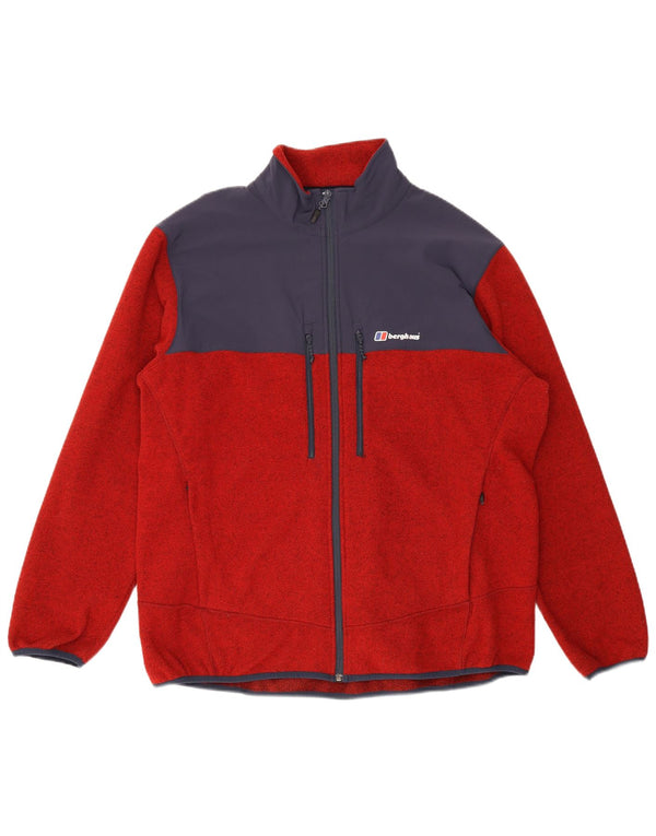 Jachetă fleece pentru bărbați Berghaus UK 44 2XL poliester color bloc roșu