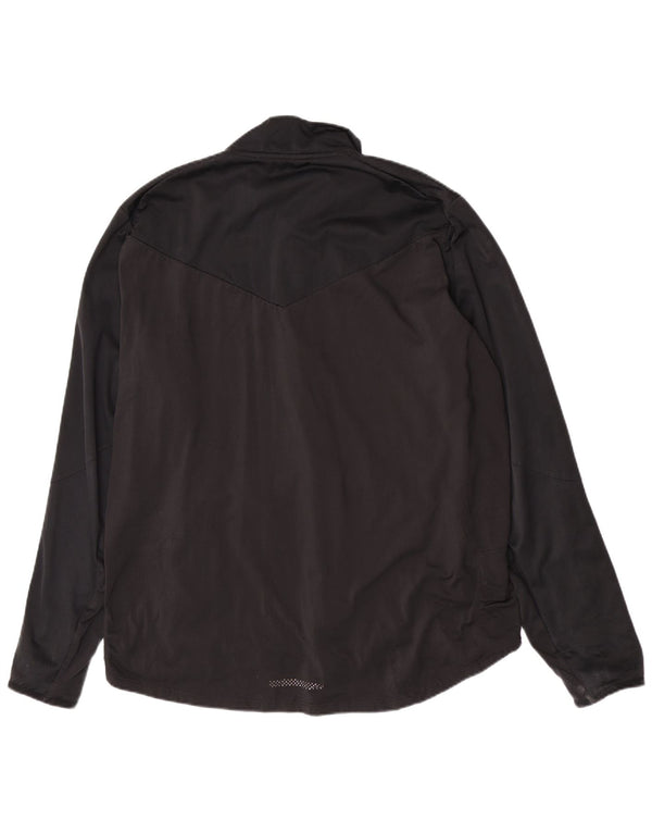 Jachetă de top pentru trening Nike Dri Fit pentru femei UK 18 XL Poliester negru