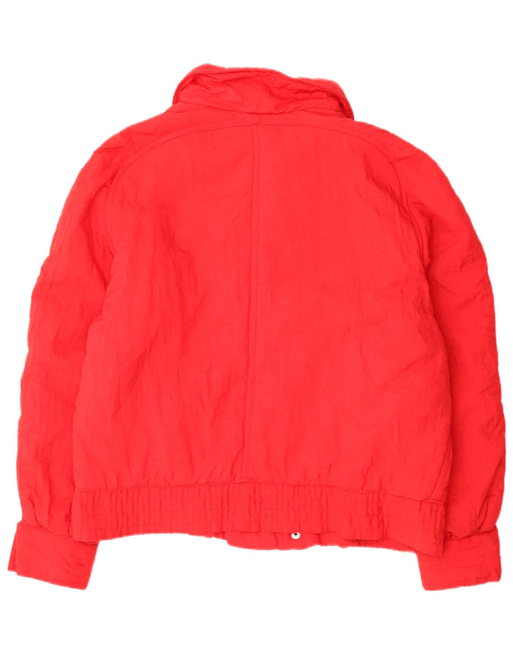 Jachetă căptușită supradimensionată pentru femei Vintage UK 10 Small Red Nylon