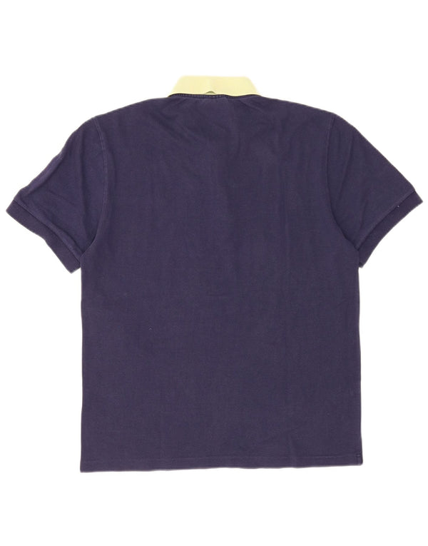 Tricou polo Lacoste pentru bărbați mărimea 5 mare, bumbac bleumarin