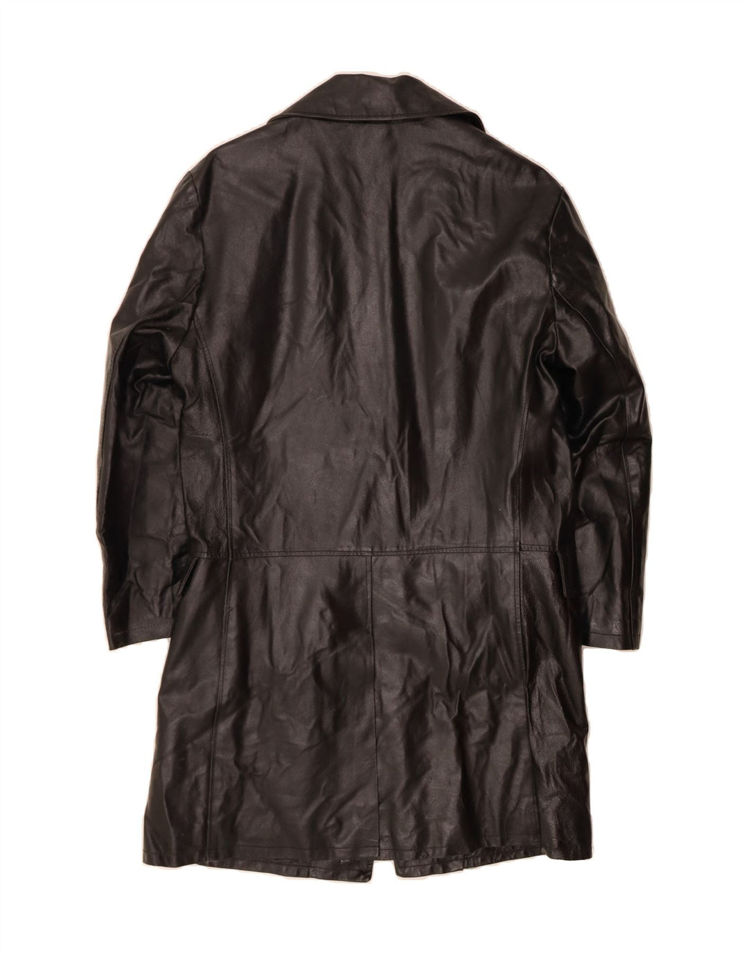 VINTAGE Mens Leather Coat UK 36 Small Black Leather Vintage Vintage and Second-Hand Vintage from Messina Hembry 