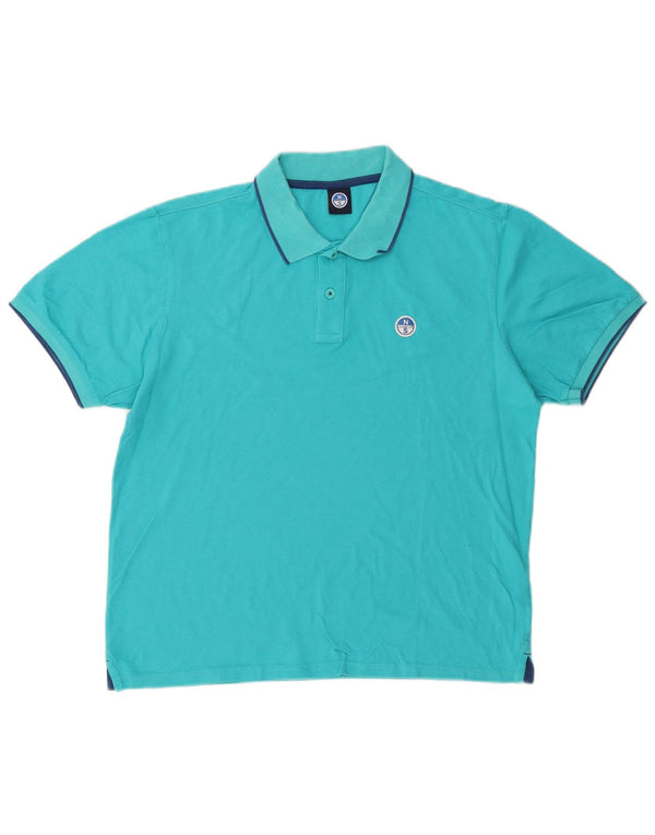 Tricou polo pentru bărbați North Sails, mare, albastru, bumbac