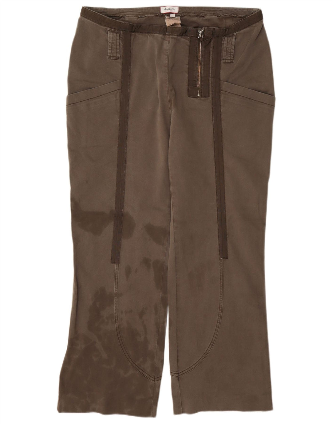 Max & Co. Pantaloni tăiați pentru femei UK 16 Large W34 L24 Maro