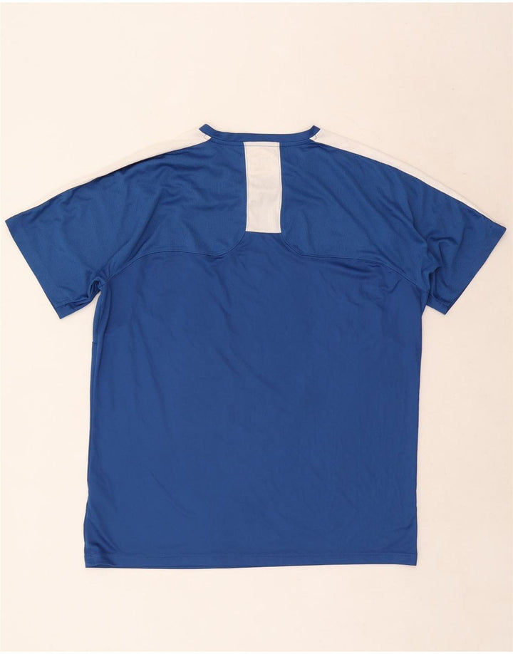 Puma Mens T-Shirt Top Large Blue Colourblock Polyester