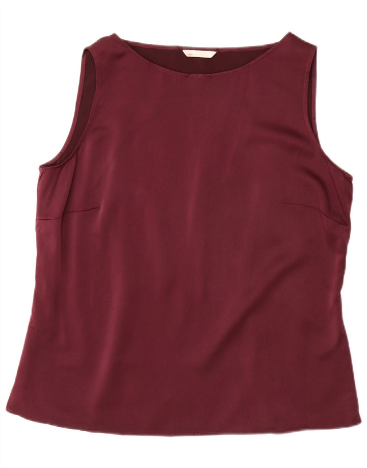 Bluză fără mâneci pentru femei Marks & Spencer UK 18 XL Bordeaux Poliester