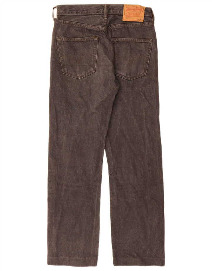 Blugi drepti pentru bărbați Levi's 501 W28 L28 bumbac gri