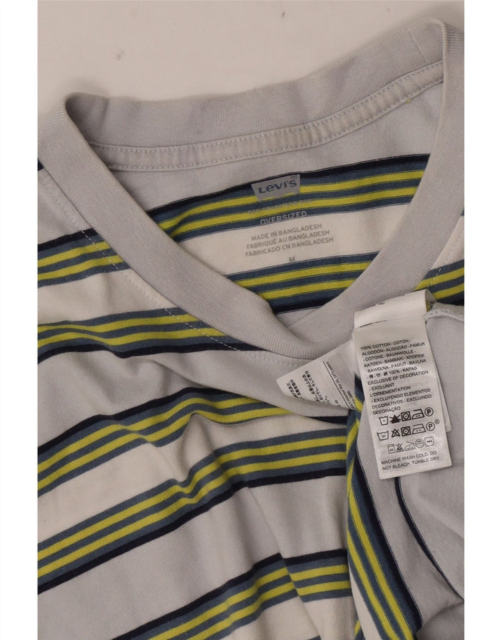 Tricou supradimensionat pentru bărbați Levi's Top din bumbac cu dungi gri mediu