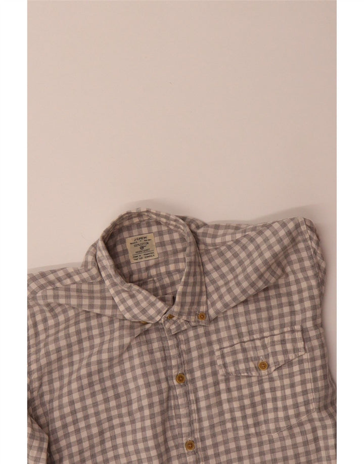 J. CREW Mens Shirt Small Grey Check Cotton Vintage J. Crew and Second-Hand J. Crew from Messina Hembry 