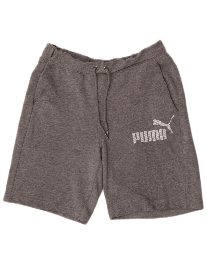 Pantaloni scurți sport grafic Puma pentru bărbați, gri mediu