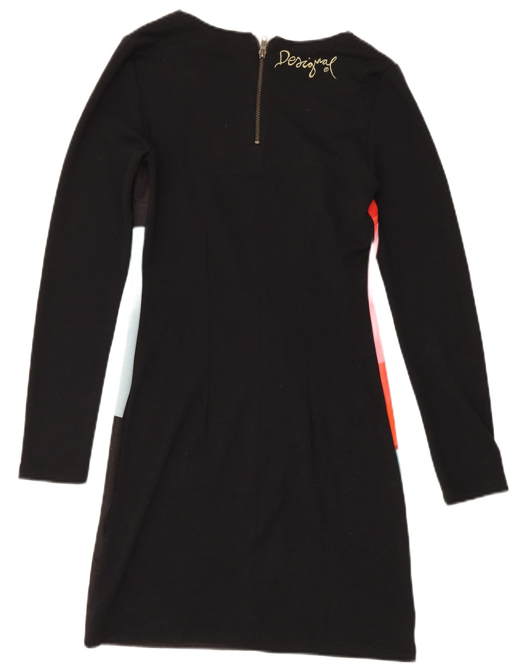 Rochie de bază Desigual pentru femei UK 12 Medium Black Geometric Poliester