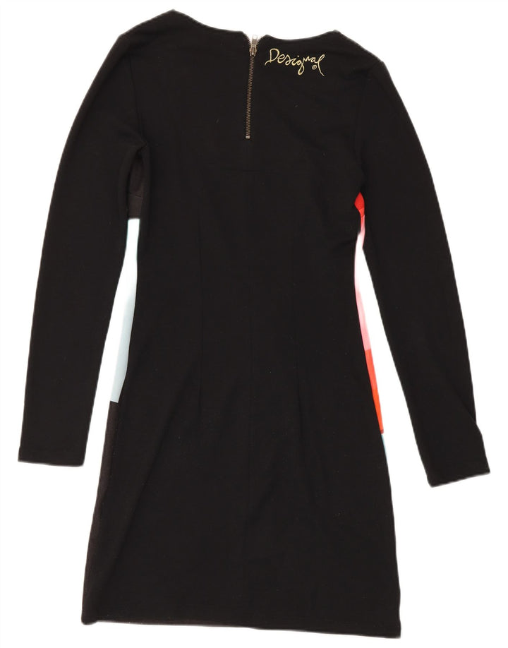 Rochie de bază Desigual pentru femei UK 12 Medium Black Geometric Poliester