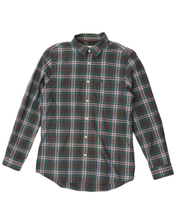 Cămașă Jack Wills pentru bărbați, de culoare normală, din bumbac carouri verde mediu