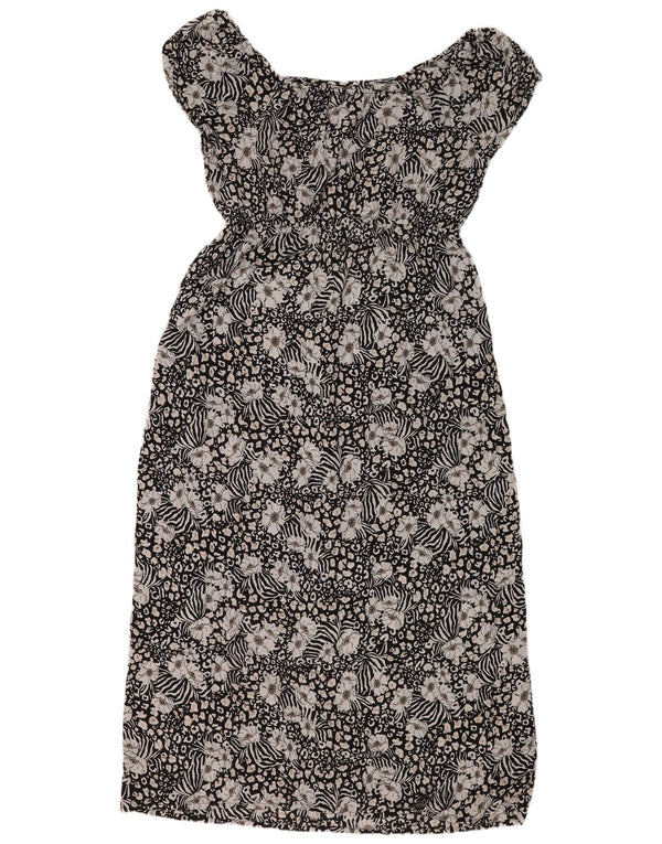 M&Co Rochie Maxi pentru Femei UK 18 XL Negru Poliester Floral