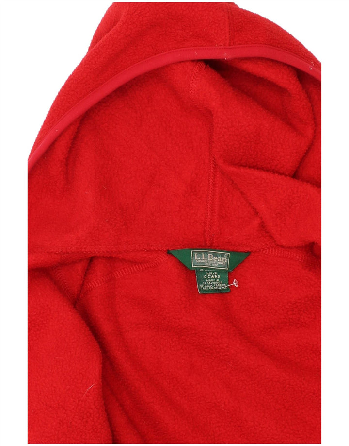 Jachetă fleece cu glugă L.L.Bean Boys 5-6 ani Poliester roșu mediu