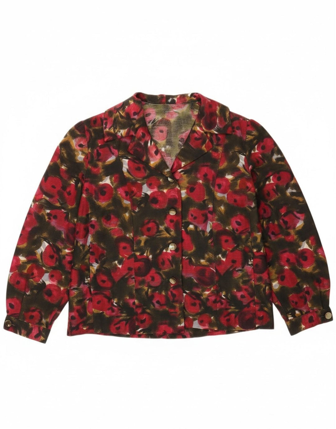 Bluză pentru femei vintage cămașă UK 16 mare, multicoloră, florală