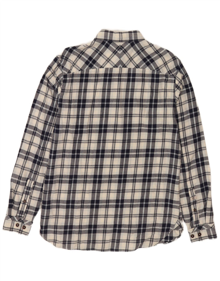 Cămașă de flanel pentru bărbați Timberland, de culoare albastră medie, din bumbac