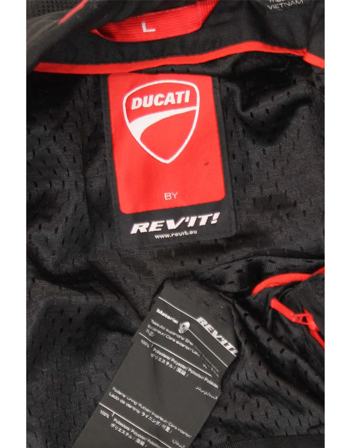 Jachetă Revit Graphic Racer pentru bărbați UK 40, mare, negru, poliester color bloc