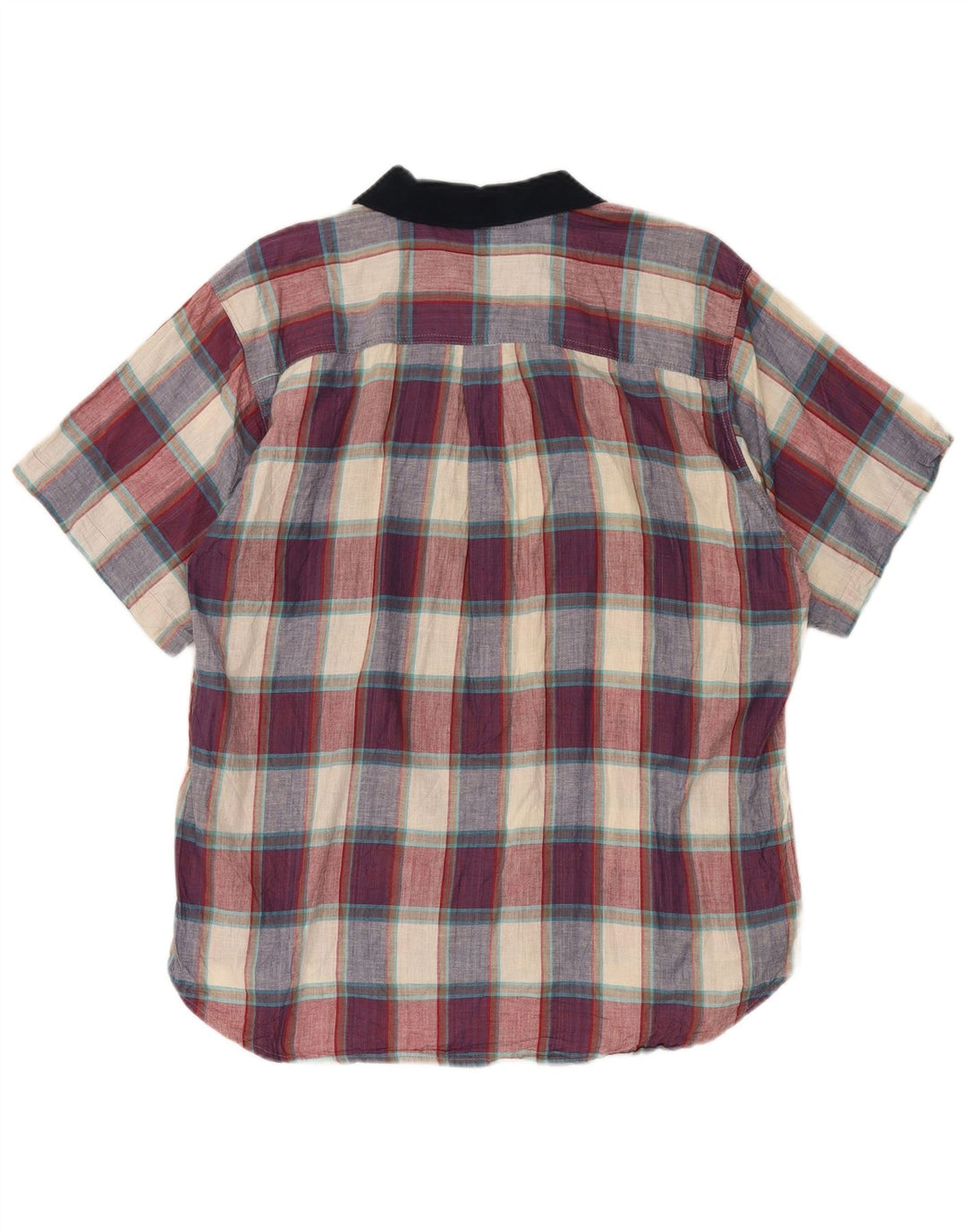 Cămașă Vintage pentru bărbați cu mânecă scurtă, mare, multicoloră, din bumbac