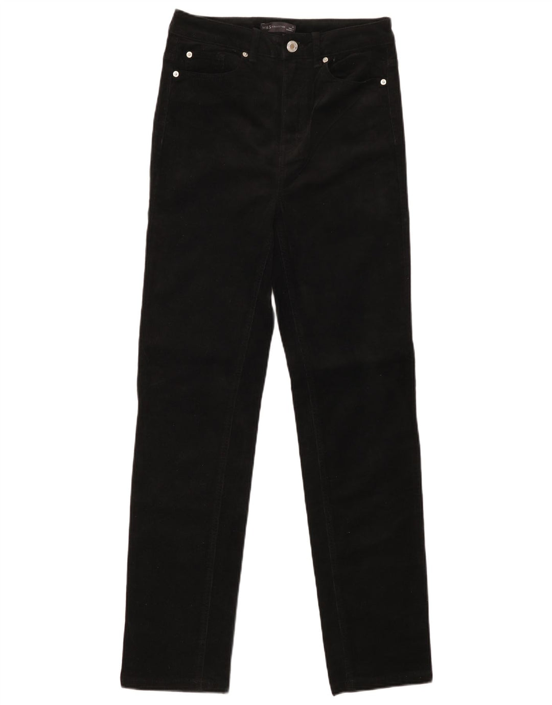 MARKS & SPENCER Pantaloni din velur pentru femei UK 10 Small W28 L30 Black