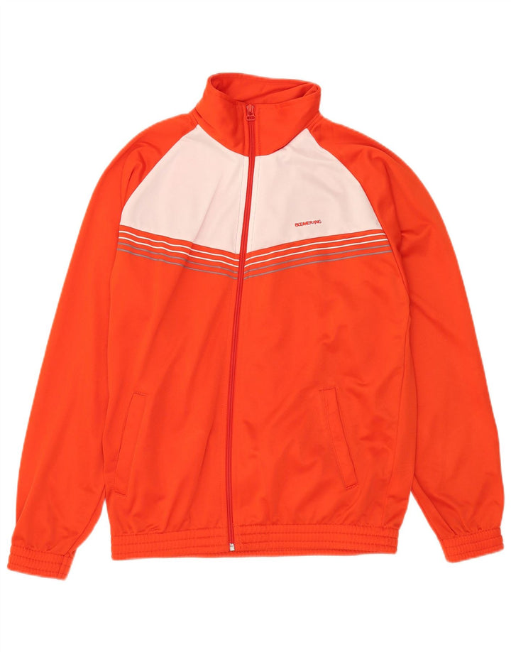 Jachetă de trening vintage pentru bărbați IT 48 Medium Orange Colorblock Poliester