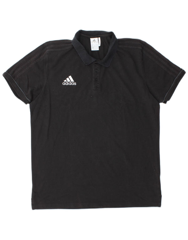 Tricou polo ADIDAS Climalite XL bumbac negru