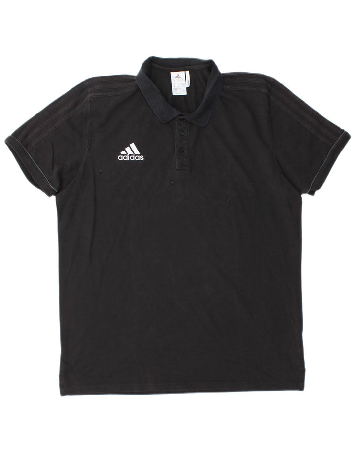 Tricou polo ADIDAS Climalite XL bumbac negru